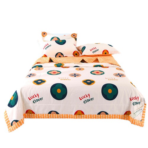 100% Baumwolle, Baumwolle innen und außen, einteilige Sommerdecke, vierteiliges Set, frische Farbe, bequeme Textur, dünne Sommerdecke