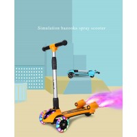 Kinderscooter, Sprühroller für Jungen und Mädchen, höhenverstellbare und bewegliche Kinderscooter mit PU-Blitzrädern / Kinderscootern