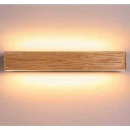 Wandleuchte LED Holz Wandlampe Innen Wandbeleuchtung für Schlafzimmer Flur Korridor Treppe Wohnzimmer 