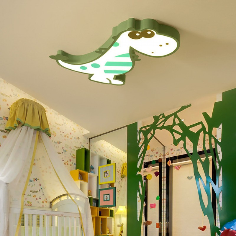 Deckenleuchte für Kinderzimmerlampen, einfacher Cartoon-Stil,  Kinderlampenlampen, neue LED-Augenschutz-Schlafzimmerlampe, dreifarbiges  Licht, Delfine, kleine gelbe Enten, Flugzeuglichter