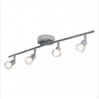 B.K.Licht I 4-flammige LED Deckenlampe I 4x 3W Leuchtmittel GU10 I 4x 250lm I dreh- schwenkbar I IP20 I 3000K warmweiß I Matt-Nickel