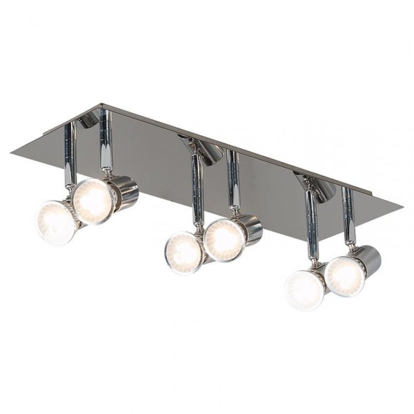 6-flammig 3093SD LED Deckenleuchte *JACK* in Edelstahl-Optik inkl. 6x 5 W 3-Stufen dimmbaren GU10 LED Leuchtmittel I Deckenlampe I Deckenstrahler I Deckenspots I Wohnzimmer Lampe schwenkbar 6-flammig 3093SD LED Deckenleuchte *JACK* in Edelstahl-Optik inkl. 6x 5 W 3-Stufen dimmbaren GU10 LED Leuchtmittel I Deckenlampe I Deckenstrahler I Deckenspots I Wohnzimmer Lampe schwenkbar