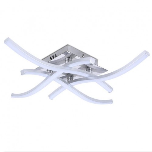 Led Deckenleuchte 24W Deckenlampe 4 flammig 5500K Wohnzimmerlampe IP21 Geeignet für Wohnzimmer Schlafzimmer Korridor