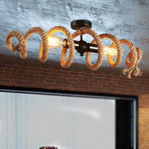 Retro Hanfseile Deckenleuchte Ring Deckenlampe Dekorative Beleuchtung Leuchter Eisen Hemp Seil Retro Hanfseile Deckenleuchte Ring Deckenlampe Dekorative Beleuchtung Leuchter Eisen Hemp Seil