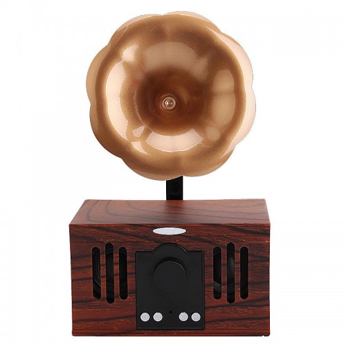 Nostalgischer kleiner antiker drahtloser Bluetooth Lautsprecher des Phonographen der Retro Audiofreisprechkarte U-Scheibe