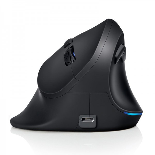 Kabellose ergonomische Maus, optische vertikale 2,4-G-Funkmaus mit einstellbarer DPI 800/1200/1600, Fingerauflage für kleine Finger für große Hände