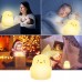 Nachtlicht Baby, Nachtlampe Nachttischlampe Nachtleuchte Schlummerleuchte Touch Lampe 7 Farbmöglichkeiten, 2 Lichtmodi, Sicheres ABS& Silikon, USB aufladbar, Pinguin für Kind Kinderzimmer [Energieklasse A+]