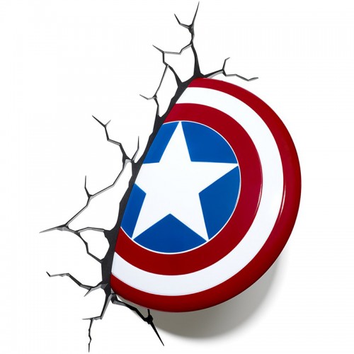 Light 3D-Wandleuchte Marvel Captain America-Schild von 3D FX