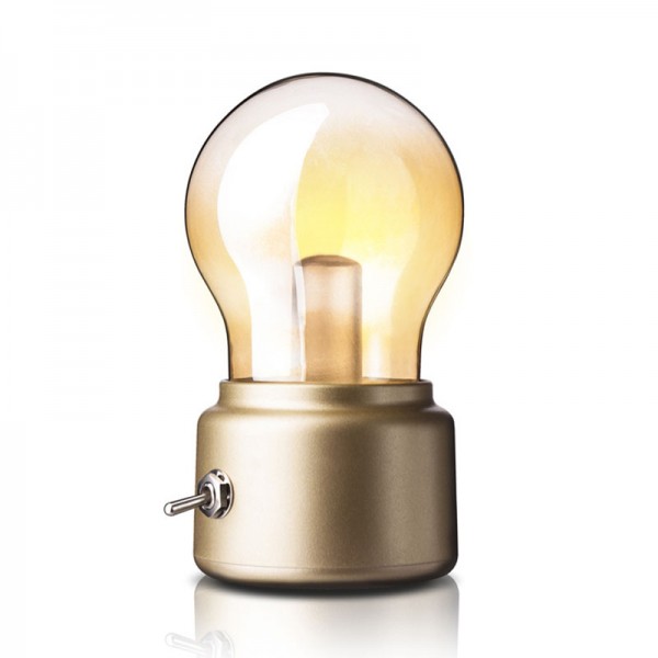 Mini LED Tischlampe, Drahtlose Batteriebetrieben Nachtlicht Vintage Lampe neben Tisch und Bett mit USB Ladekabel - Gold Mini LED Tischlampe, Drahtlose Batteriebetrieben Nachtlicht Vintage Lampe neben Tisch und Bett mit USB Ladekabel - Gold