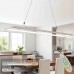 LED Pendelleuchte büro Hängelampe Hängeleuchte Dimmbar büro pendelleuchte höhenverstellbar aus PVC Pendellampe, 48 W,120x 26x 20CM