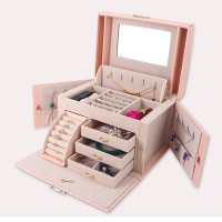 Schmuckkästchen Schmuck Veranstalter Schmuckschatulle, Geschenk für Frauen (Rosa)