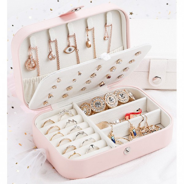 Schmuckkästchen Damen Schmuckkästchen Reise PU-Leder Schmuckkoffer Klein Schmuckbox Reise Schmuck Aufbewahrungsbox Schmuckkästchen für Mädchen Damen