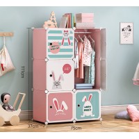 Erweiterbares Kinderregal Kinder Kleiderschrank Stufenregal Bücherregal mit Türen, tiefere Fächer als normal (47 cm vs. 35 cm) für mehr Platz, 72 x 47 x 142 cm 