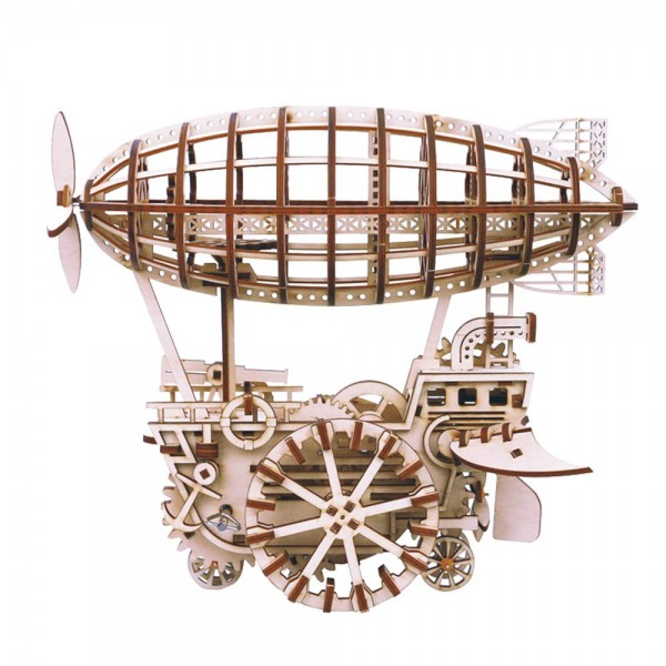 Mechanisches Luftfahrzeug-modulares mechanisches Modell- 3D hölzernes Puzzlespiel Laser-Cut Gebäude--bewegliche Installationssatz - Brainteaser für Kinder, Teenager und Erwachsene