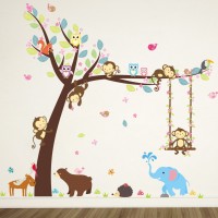 Entfernbare Wandtattoo Wandaufkleber Wall sticker Aufkleber DIY für Wohnzimmer Schlafzimmer Kinderzimmer in Geschenkkarton (Elefant)