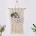 Makramee Zeitschrift Storage Organizer Posthalter Wall Mount Baumwolle Wovening Hanging Pocket,Boho Home Decor, Ivory,25cm (W) × 48cm