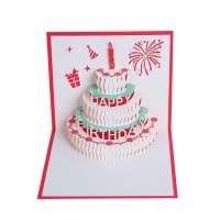 Grußkarten Geburtstag, Geburtstagskarte Geschenk für Ihre Verwandten, Freunde und Liebhaber Special, 3D Pop-up-Grußkarte mit schönen Papier-Cut, Umschlag enthalten (Happy Birthday)