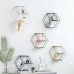 Wandregal aus Eisen, sechseckiges Wandregal, Kombi-Wandregal, hängende geometrische Figuren, Wanddekoration für Wohnzimmer, Schlafzimmer, metall