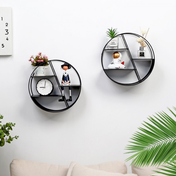 Wandregale Wandmontiertes Metalldraht Regale mit Rohem Massivholz für Pflanzen Anzeige, Haus Büro Dekoration Schweberegale, (Schwarz, Streifen)