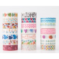 LOVE 20 Rollen Washi Masking Tape Set, dekoratives Klebeband zum Basteln, verschönern Bullet Journals, Planer
