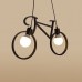Vintage Industriell Pendelleuchte Personalisierte Fahrrad Pendellampe Eisen Hängeleuchte E27 Edison Hängelampe Industrie-Stil Esstischlampe Vintage Industriell Pendelleuchte Personalisierte Fahrrad Pendellampe Eisen Hängeleuchte E27 Edison Hängelampe Industrie-Stil Esstischlampe