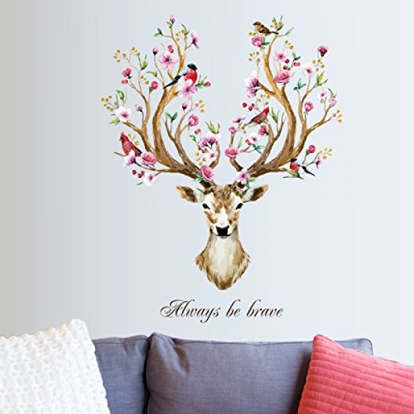 Wandsticker Reh Hirsch Tiere Wandtattoo Wandbilder Aufkleber für Tier Fans