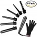 6 in 1 Lockenstab,Lockenwickler Set Multifunktions digitaler LCD Anzeige + austauschbaren Stäben mit hitzebeständiger Handschuh