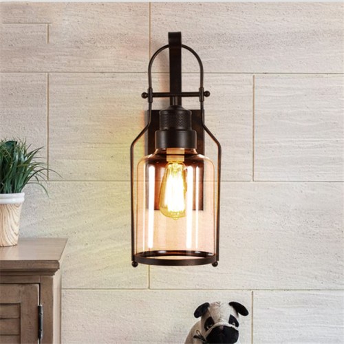Laterne Retro Vintage Pendelleuchte Hängelampe Industrie Kronleuchter Deckenlampe E27 Fassung höhenverstellbar mit Glas für Wohnzimmer Esszimmer Restaurant 