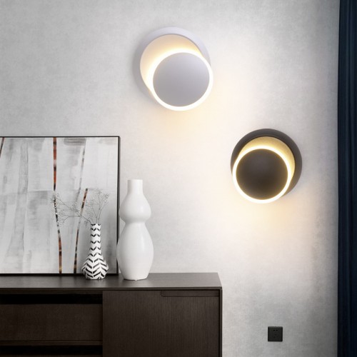 Nordic einfache schlafzimmer nacht wand lampe led kreative wohnzimmer esszimmer gang runde drehbare schlafzimmer wand lampe