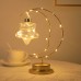 Weihnachtsdekorationslichter Schmiedeeisen Mond Innendekoration Kleine Nachtlichter Geburtstagsgeschenk Modellierlichter