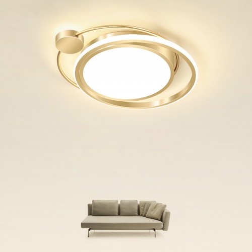 Kreative Persönlichkeit rundes Licht Luxus goldene Arbeitszimmerlampe einfache moderne warme Kinderzimmerbeleuchtung