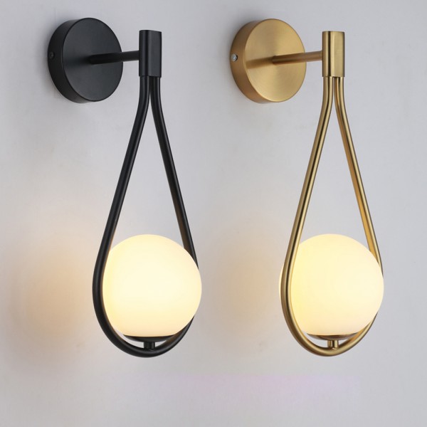 Nordic led wandleuchte postmodernen einfache glas wohnzimmer gang korridor balkon kreative treppe schlafzimmer nachttischlampe