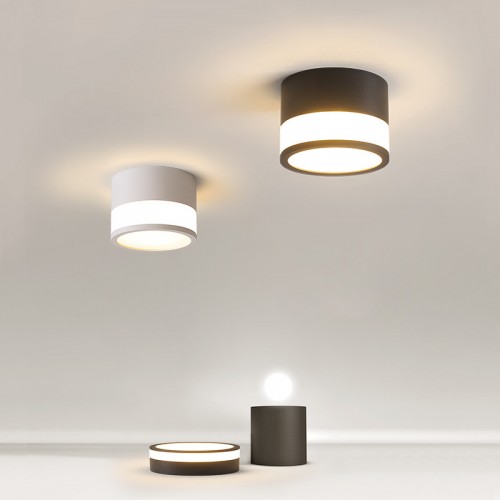 Offen montiertes Downlight ohne Öffnung, LED-runde kleine Decke ohne Hauptlampe, Wohnzimmer, Schlafzimmer, Veranda, Flur, Gang, Deckenleuchte