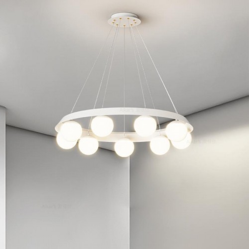 Ring Wohnzimmer Kronleuchter kreative Restaurant Lampe Schlafzimmer moderne minimalistische Ring Halle Lampen