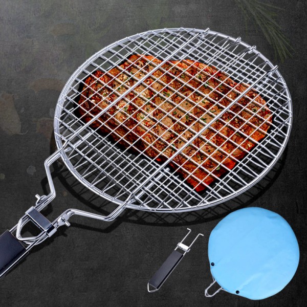 BBQ BBQ zusammenklappbares Grillnetz, abnehmbarer Grillclip, für den Außenbereich, Grill für gegrillten Fisch, Grillnetz, Grillregal, neutral