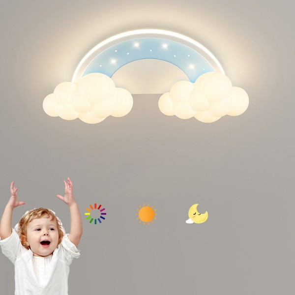 Kinderzimmer-Vollspektrum-Schlafzimmerlampe, moderne minimalistische kleine frische Augenschutzlampe, Hauptschlafzimmer-Deckenlampe, Raumwolkenlampe