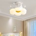 Schlafzimmer-Deckenleuchte, moderne minimalistische Kronenblume, LED-Kinderzimmerlampe, cremefarbener Stil, Hauptschlafzimmer-Raumlampe