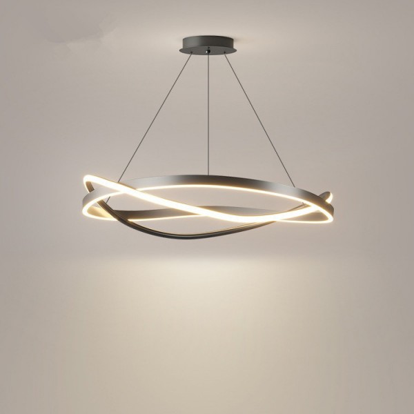Einfacher, leichter, luxuriöser italienischer Wohnzimmer-Kronleuchter, nordische, minimalistische Schlafzimmerlampe, postmoderner Designer-Kreis-LED-Kronleuchter Einfacher, leichter, luxuriöser italienischer Wohnzimmer-Kronleuchter, nordische, minimalistische Schlafzimmerlampe, postmoderner Designer-Kreis-LED-Kronleuchter