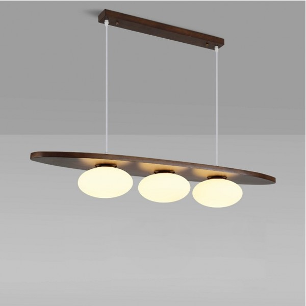 Massivholz-Restaurantlampe, nordischer Esstisch-Kronleuchter im Blockholz-Stil, Designer-Bar-Tischlampe im Retro-Wabi-Sabi-Stil