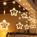 Fünfzackige Sternvorhanglichter Weihnachtsdekoration LED-Leuchten Blinklichter Schneeflocke Eisstreifen Lichter Sternlichterkette