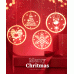 Scheiben-Hängeleuchten LED-Weihnachtslichter, Glocken, Schneeflocken, Batterieleuchten, String-Raumdekorationsleuchten