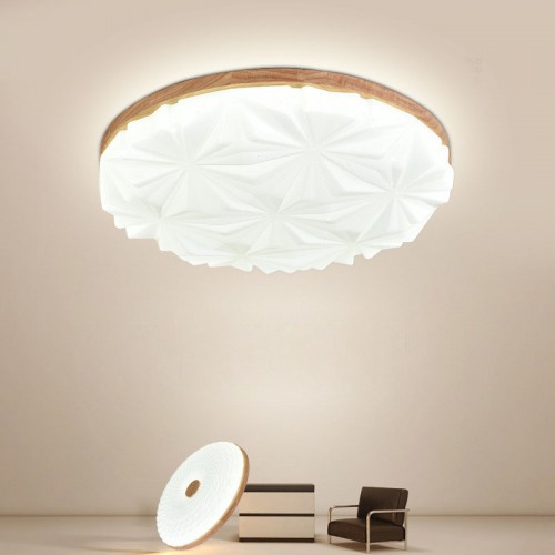 Moderne minimalistische Holzkunst-Deckenlampe Raumlampe warme Augenschutz-Schlafzimmerlampe