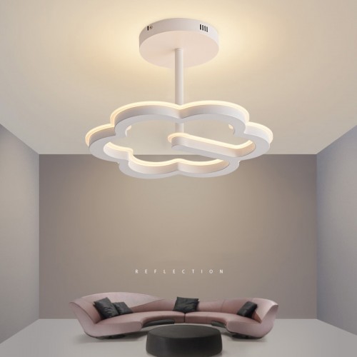 Moderne Deckenleuchte, Kreativer Kronleuchter in Blumenform, LED-Schlafzimmerlampe, dimmbare LED-Deckenlampe mit Fernbedienung, einfache moderne Deckenlampe