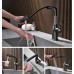 360° drehbarer Badezimmer-Wasserhahn, anhebbarer Waschbecken-Wasserhahn mit herunterziehbarer Brause, Einhand-Warm- und Kaltwasserhahn, multifunktionaler Badezimmer-Wasserhahn