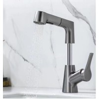 Bad Waschbecken Wasserhahn ausziehbar Lift höhenverstellbar Wasserhahn Waschbecken Dusche Wasser 360°Schwenkbare Armatur heiß und kalt Mischbatterie Waschbecken