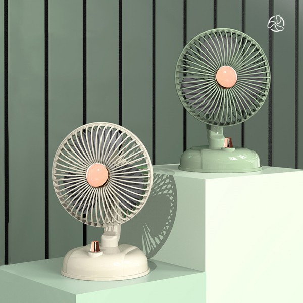 Desktop-Retro-Kleinventilator, Desktop-USB-Lade-Schüttelkopf-Elektroventilator, tragbarer Mini-Ventilator im Wohnheim-Büro