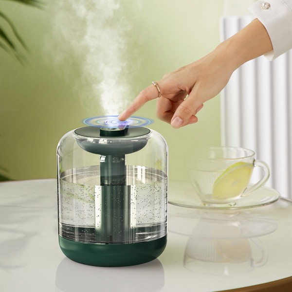 Kreativer Luftbefeuchter für Blumen und Früchte, leiser feuchtigkeitsspendender Haushaltsluftbefeuchter, wiederaufladbarer USB-Luftbefeuchter, Autonebelbefeuchter, multifunktionaler befeuchtender Aromadiffusor