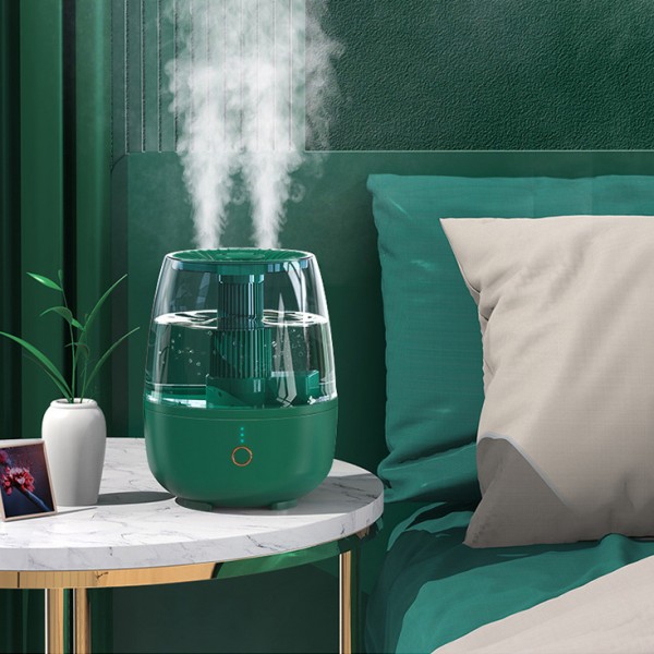 Transparenter Luftbefeuchter, 6,8 l großer Luftbefeuchter mit zwei Düsen, leiser Aromatherapie-Luftbefeuchter mit Fernbedienung, Luftbefeuchter für Büro-Schlafzimmer